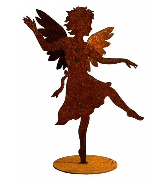 Tanzende Engelfigur auf Platte - groß - Höhe 55 cm