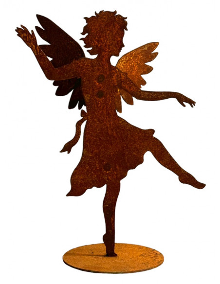 Tanzende Engelfigur auf Platte - groß - Höhe 55 cm