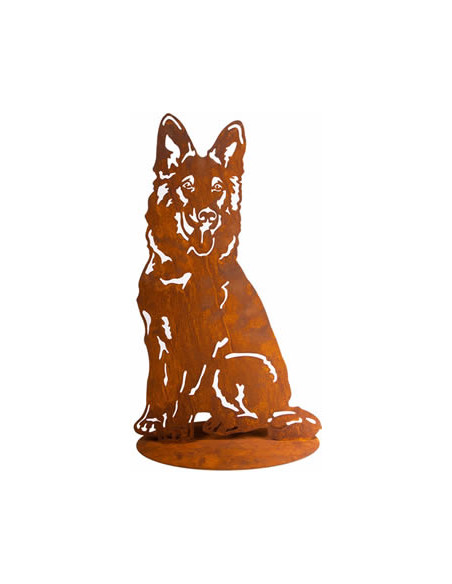 Start Schäferhund Figur Deko Hund - Nala - auf Platte  30x50cm  Start Schäferhund Figur Deko Hund - Nala - auf Platte  30x50cm