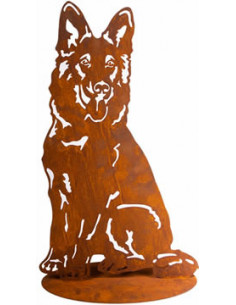 Start Schäferhund Figur Metall Hund - Nala - groß  36 x 60 cm