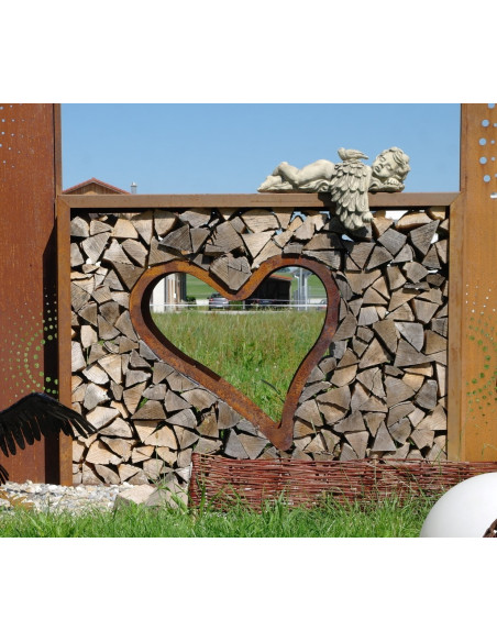 Kaminholzregal Metall Aussen selber bauen - Bausätze 1 x Segment 220 cm für Kaminholzregal Bausatz Dieser Kaminholzregal Metall 