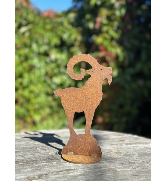 Steinbock + Murmeltier Deko  Deko Steinbock auf Fels - Höhe 20 cm Edelrost Steinbock auf Fels -  Alpine Deko

Höhe 20 cm
