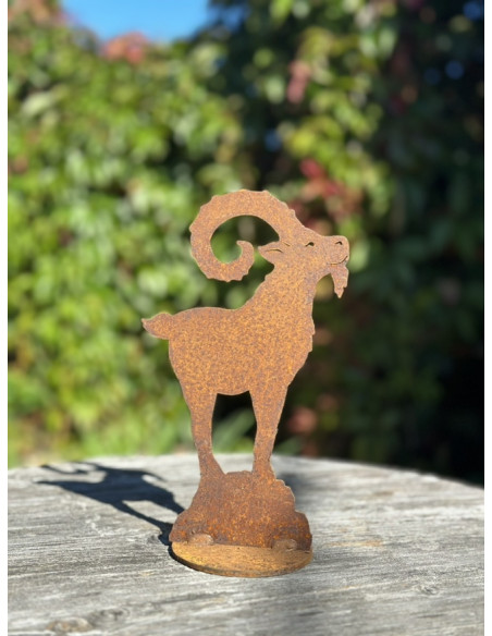 Steinbock + Murmeltier Deko  Deko Steinbock auf Fels - Höhe 20 cm Edelrost Steinbock auf Fels -  Alpine Deko

Höhe 20 cm
