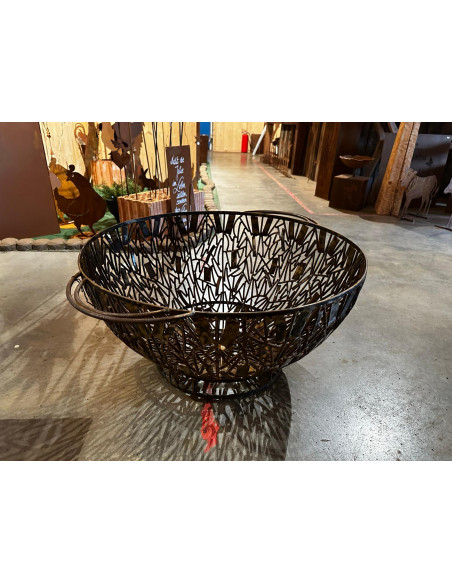 Start Massiver Feuerkorb - Globe unbehandelt - mittelhoch 