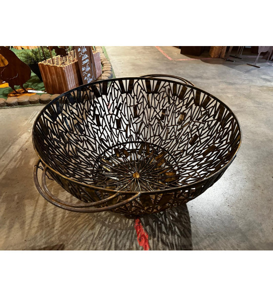 Start Massiver Feuerkorb - Globe unbehandelt - mittelhoch 