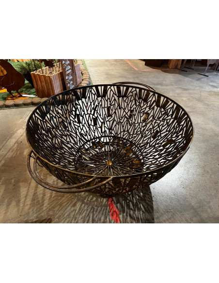 Start Massiver Feuerkorb - Globe unbehandelt - mittelhoch 