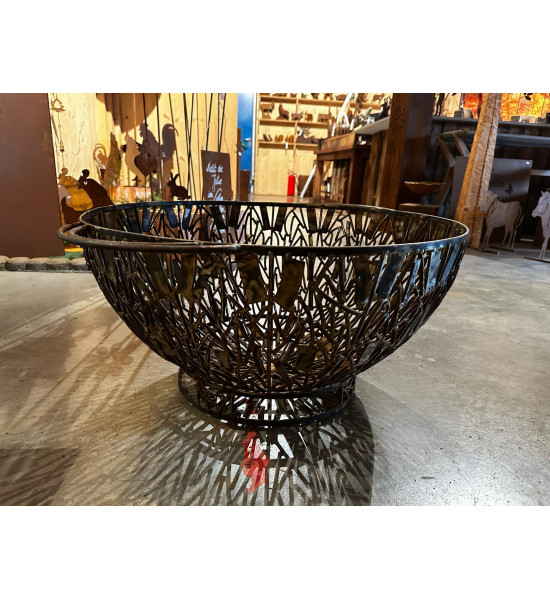 Start Massiver Feuerkorb - Globe unbehandelt - mittelhoch 