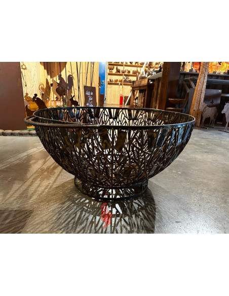 Start Massiver Feuerkorb - Globe unbehandelt - mittelhoch 