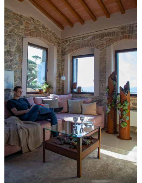 Pflanzsäulen - Säulen mit Pflanz-Schale Deko Säule Sukkulente zum Bepflanzen mit Boden und  Rissen - Höhe 150 cm 

Edelrost De