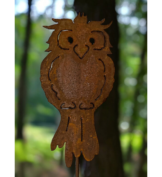 Deko Eulen lustige Eule auf Stab - Gartenstecker Eule 35 cm + Stab 80 cm 
Höhe 35 cm
Stab 80 cm
