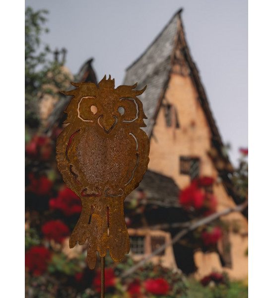 Deko Eulen lustige Eule auf Stab - Gartenstecker Eule 35 cm + Stab 80 cm 
Höhe 35 cm
Stab 80 cm
