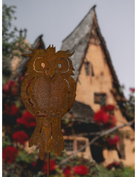 Deko Eulen lustige Eule auf Stab - Gartenstecker Eule 35 cm + Stab 80 cm 
Höhe 35 cm
Stab 80 cm
