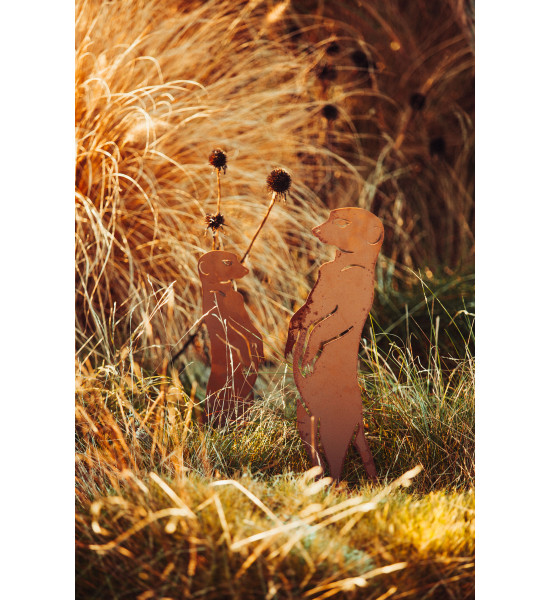 Afrika Erdmännchen - Xaver - Gartenfigur aus Metall - 43 cm hoch Lustiges Edelrost Erdmännchen Xaver - 43 cm
Immer auf der Hut 