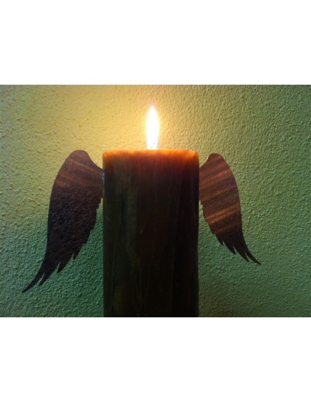 Kerzenhalter Kerzenflügel 18 cm hoch aus Aluminium groß / Engelsflügel zum basteln Größe 2 hochwertige Kerzenflügel zum Einsteck