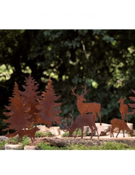 Mini Wald Deko Fuchs Mini zum Einschlagen - 12,6 cm lang - aus Wildstecker Serie Der niedliche Deko-Fuchs als Stecker für Holz h