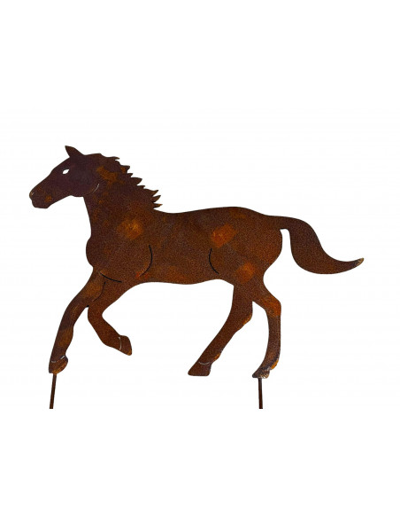 Gartenstecker Gartenstecker trabendes Pferd - Höhe 61,5 cm 
Höhe 61,5 cm
Breite 44 cm

