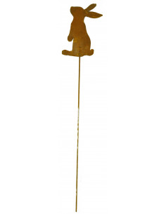 Hasen Edelrost Schnuffelhase auf Stab schnuffelnder Hase aus Edelrost als Stecker für Ihre Osterdeko
Höhe 20cm
mit Stab zum St 2