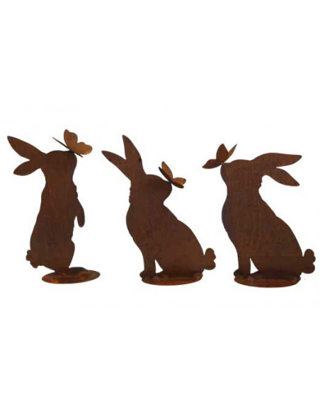 Start Hasi B - seitlich sitzender Osterhase mit Schmetterling auf der Nase - 27 cm hoch Hasi B Der seitlich sitzende Osterhase m Start Hasi B - seitlich sitzender Osterhase mit Schmetterling auf der Nase - 27 cm hoch Hasi B Der seitlich sitzende Osterhase m