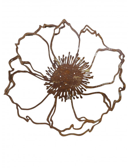 Wiesenblumen Edelrost Anemone 2, groß, zum Aufhängen - 60 x 63 cm flach Blume "Anemone2" zum Aufhängen
Größe 60 x 63 cm