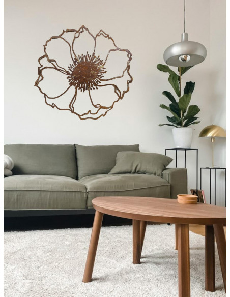 Wiesenblumen Edelrost Anemone 2, groß, zum Aufhängen - 60 x 63 cm flach Blume "Anemone2" zum Aufhängen
Größe 60 x 63 cm