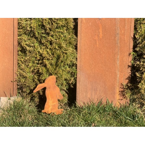 Hasen Gartenstecker Hase Flecki Höhe 40 cm 
Gesamthöhe 40 cm
Motiv Höhe 30 cm
Motiv Breite 20 cm