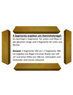 Segment 140 cm für Kaminholzregal-Bausatz  2