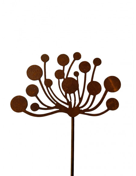 Start Gartenstecker Blüte - Bommel -20 x 30 cm auf 100 cm Stecker Kleine Bommelblüte als Gartenstecker
Maße:

Breite 30  cm