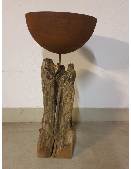 Gartendeko Rost Halbschale mit kurzem Rohr - 30cm Ø 
Höhe 15 cm
Durchmesser 30 cm
