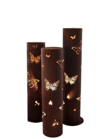 runde Rostsäulen Schmetterlingssäule - Farfalla - RUND 120cm Höhe: 120cm
Durchmesser: 22cm
