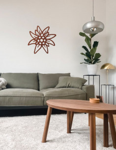 Alpenblumen XL Edelweiss Wandbild aus rostigem Metall 50 cm groß 
Großes XL Edelweiß als Wandbild
Ø 50 cm
Höhe 50 cm
Breite  2