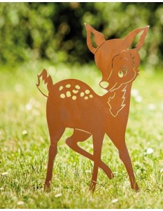 Edelrost Bambi auf Platte - Höhe 41 cm 2