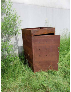 Neuheiten decoratio Mülltonnenverkleidung 120 L Tonne mit Pflanzkasten 116 cm hoch 65 x 65 cm 
Stahlblech 110x65x65 cm
mit Ket 2