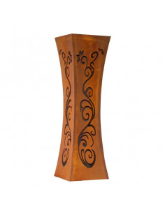 Säule Tailiert Ornament Edelrost 100 cm
