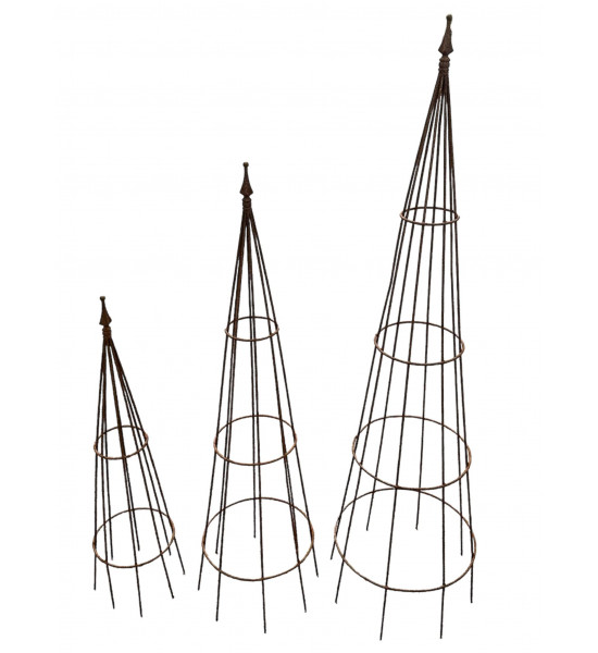Start Rankhilfe Metall für Gurken, Tomaten und Gemüse im 3er Set 107 cm - 144 cm - 178 cm Höhe 3er Set Rankhilfe aus stabilem Me