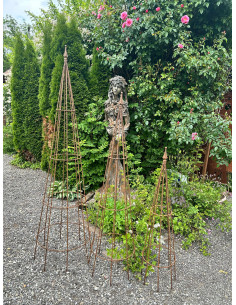 Start Rankhilfe Metall für Gurken, Tomaten und Gemüse im 3er Set 107 cm - 144 cm - 178 cm Höhe 3er Set Rankhilfe aus stabilem Me 2