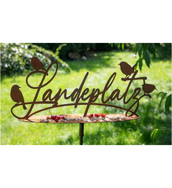 Landeplatz auf ovaler Platte mit Rohr für 12 mm Stab - Breite 48 cm 
 auf ovaler Platte mit Rohr für 12 mm Stab 
Breite