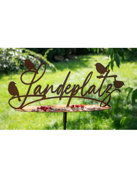 Landeplatz auf ovaler Platte mit Rohr für 12 mm Stab - Breite 48 cm 
 auf ovaler Platte mit Rohr für 12 mm Stab 
Breite