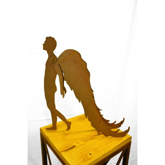 männlicher Engel Figur Metall 