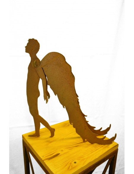 männlicher Engel Figur Metall 