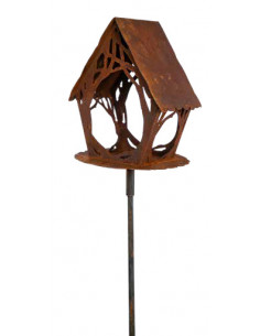 Start Astvogelhaus mit Rohr für 12 mm Stab - Höhe 25 cm 
Höhe 25 cm
Breite 22 cm
Rohr für 12 mm Stab