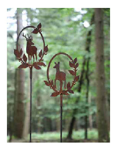 Start Hirsch Tierbild mit Goldbeeren mit Rohr für Stab 8 mm - Höhe 28 cm 
Höhe 28 cm
Breite 19 cm
Rohr für Stab 8 mm
 2