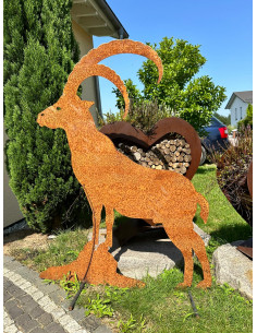 Allgäu Deko Steinbock zum Stellen - Höhe 120 cm Edelrost Steinbock zum Stellen
Höhe: 120 cm
Breite: 97 cm
Gewicht 6,5 kg
mit 2