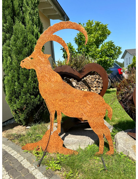 Allgäu Deko XL Dekofigur Steinbock aus Metall mit Edelrost - Höhe 120 cm Edelrost Steinbock zum Stellen

Höhe: 120 cm
Breite: