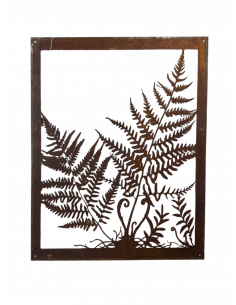 Farn Wandbild als Kunstobjekt - Höhe 78 cm 
Dieses große Wandbild mit Farn aus Edelrost mit seiner imposanten Größe ist e