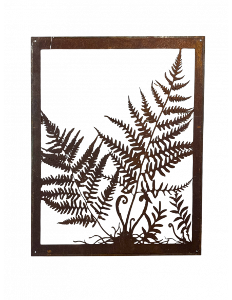 Farn Wandbild als Kunstobjekt - Höhe 78 cm 
Dieses große Wandbild mit Farn aus Edelrost mit seiner imposanten Größe ist e Farn Wandbild als Kunstobjekt - Höhe 78 cm 
Dieses große Wandbild mit Farn aus Edelrost mit seiner imposanten Größe ist e