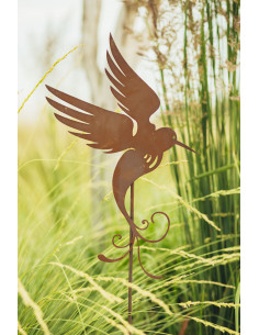Gartenstecker Kolibri aus rostigem Metall – 45 cm Höhe Entdecke den Gartenstecker Kolibri aus rostigem Metall! Der 45 cm H 2