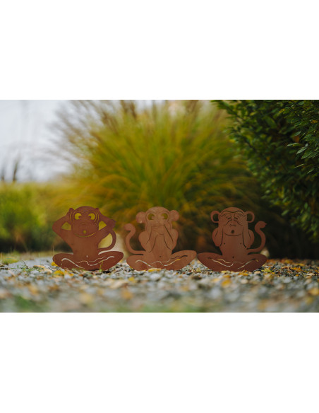 Start Affe Kikazaru „Hör nix“ – auf Platte - Höhe 30 cm Bringe einzigartige Atmosphäre in deinen Garten mit der Edelrost Dekofig Start Affe Kikazaru „Hör nix“ – auf Platte - Höhe 30 cm Bringe einzigartige Atmosphäre in deinen Garten mit der Edelrost Dekofig