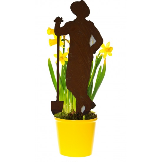 Gartenstecker Blumenstecker Gärtner Paul - mit Schaufel Edelrost Beestecker Höhe ca. 30 cm + Stecker
Unser Gärtner "Paul" ist e