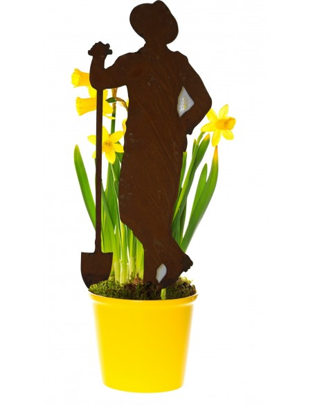 Gartenstecker Blumenstecker Gärtner Paul - mit Schaufel Edelrost Beestecker Höhe ca. 30 cm + Stecker
Unser Gärtner "Paul" ist e