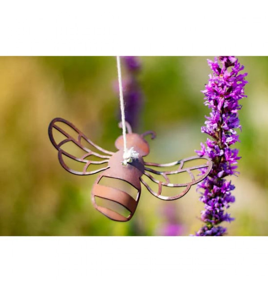 Start Hummel zum Hängen - Höhe 10 cm Hol dir die Hummel Metall Deko zum Hängen und bringe einen süßen Akzent in deinen Garten! M
